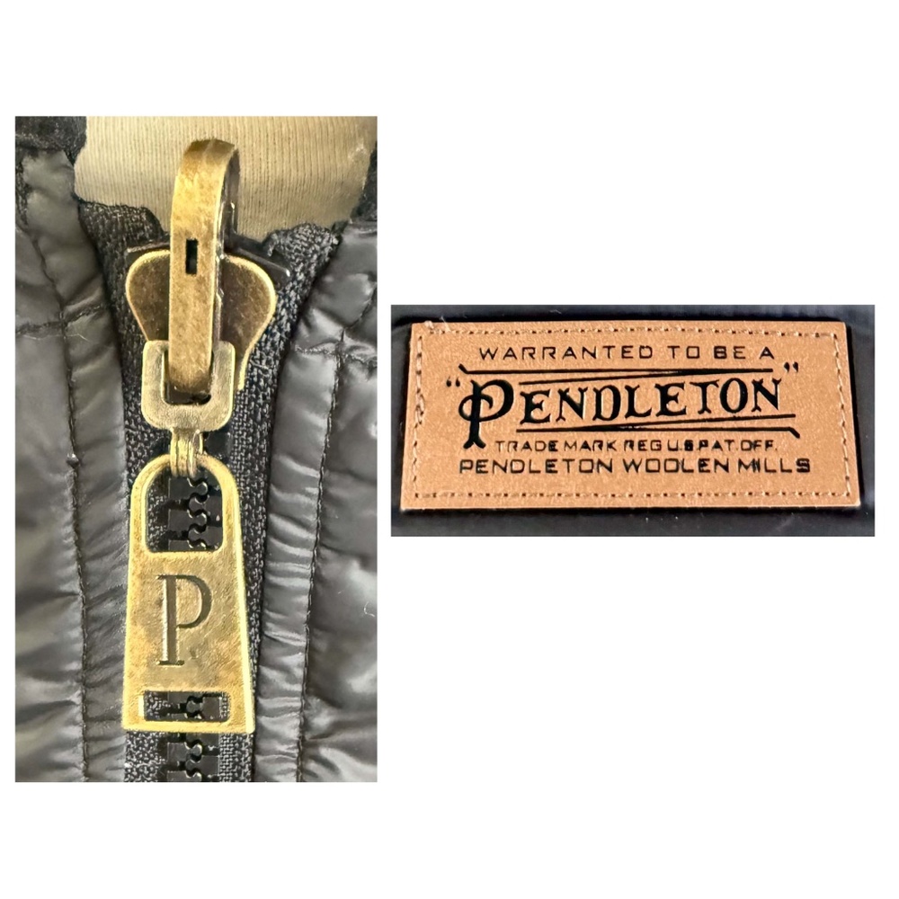Pendleton Black Puff Jacket with Patterned Interior - Picture 13 of 14